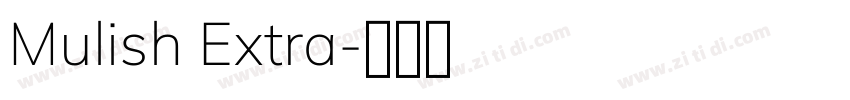 Mulish Extra字体转换